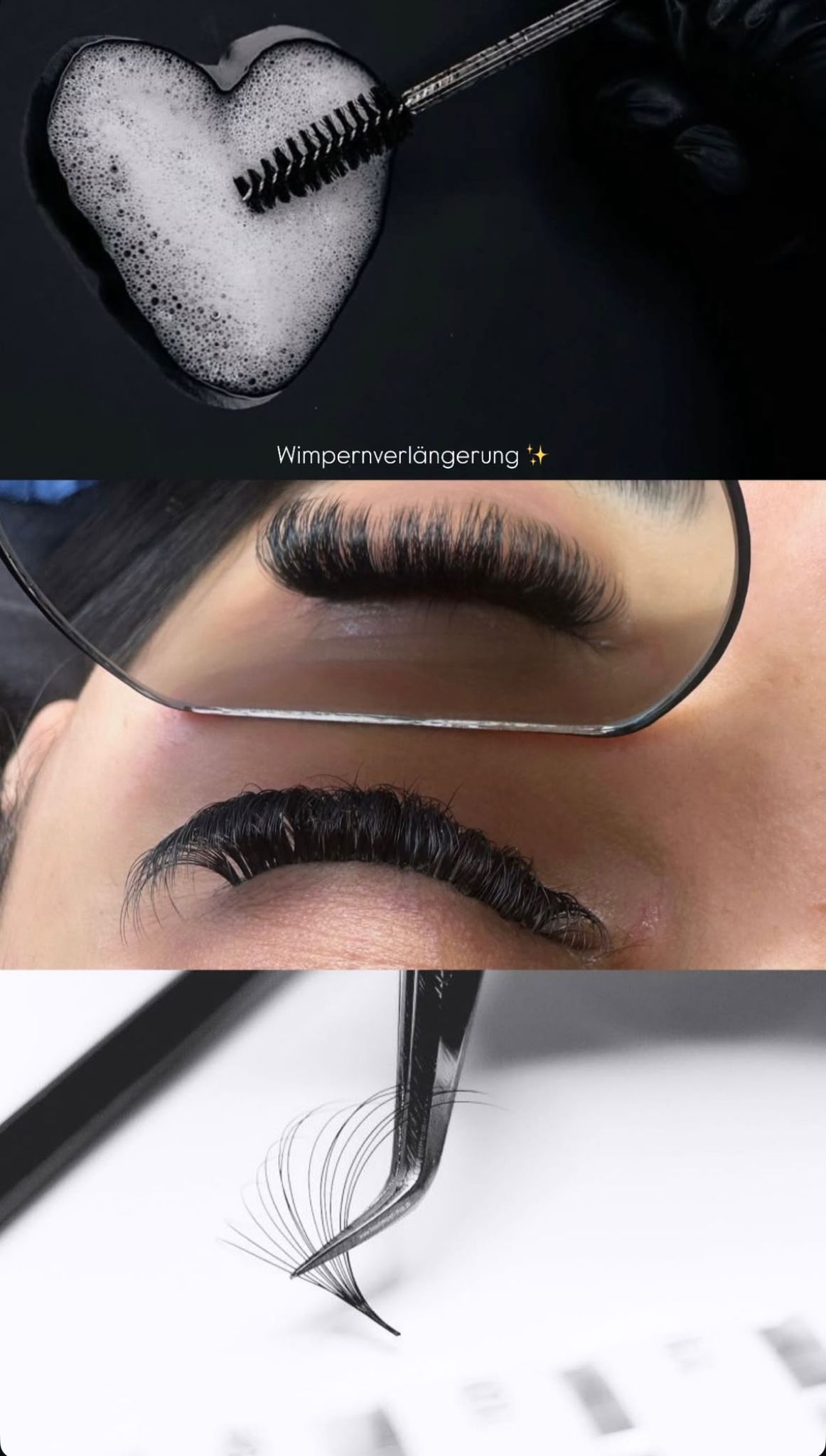 Wimpernverlängerung Collage